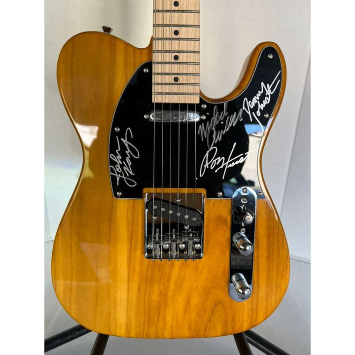 STEPPENWOLF John Kay, Goldy, Michael & Nick Wood telecaster electric guitar signed with proof