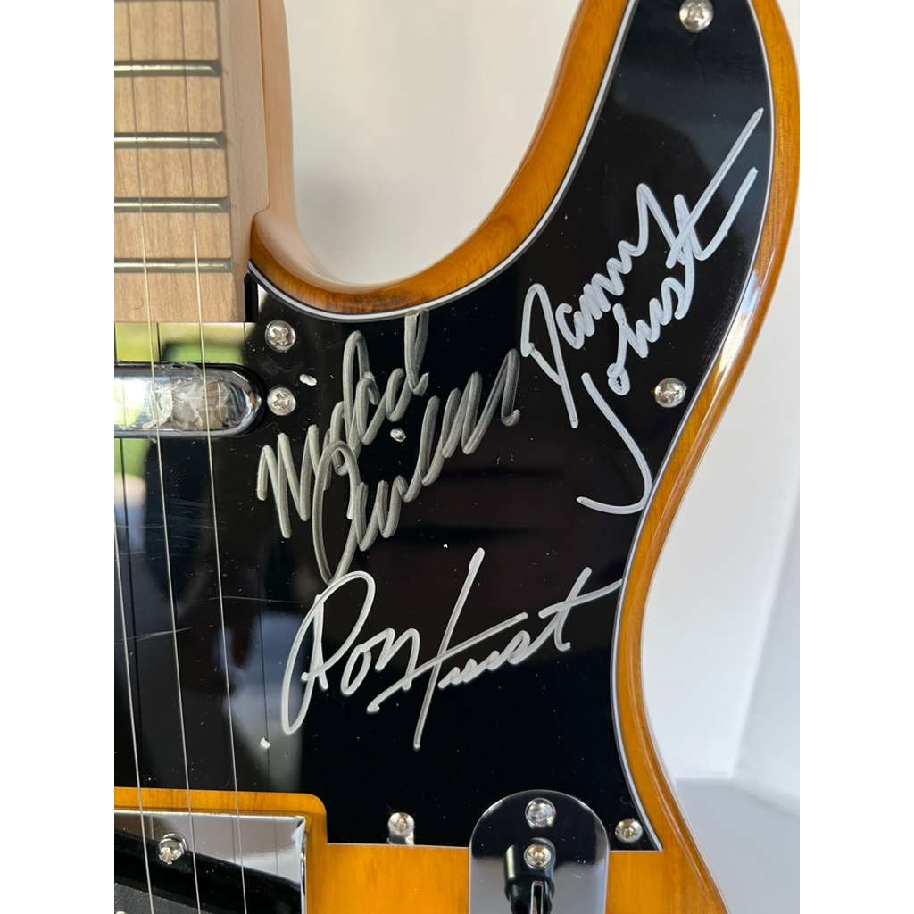 STEPPENWOLF John Kay, Goldy, Michael & Nick Wood telecaster electric guitar signed with proof