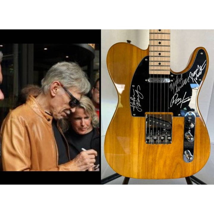 STEPPENWOLF John Kay, Goldy, Michael & Nick Wood telecaster electric guitar signed with proof
