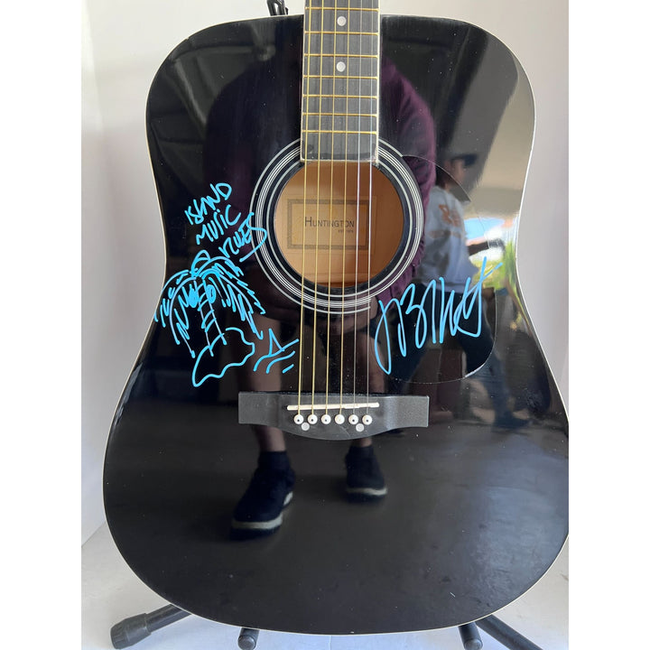 Jimmy Buffett One of A kind acoustic guitar signed with proof