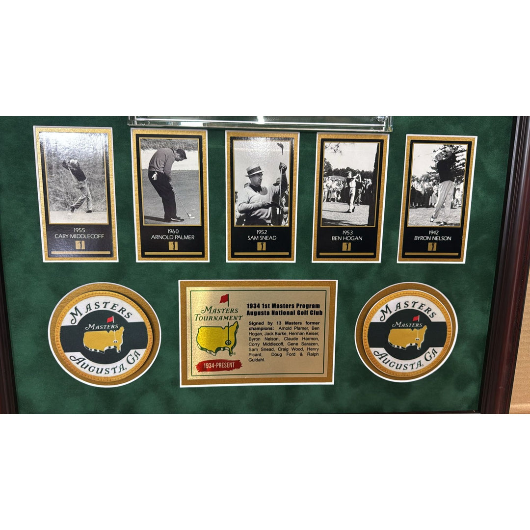 Arnold Plamer, Ben Hogan,  Sam Snead, 1934 1st MASTERS Program AUGUSTA NATIONAL GOLF CLUB signed by 13 Masters Champions