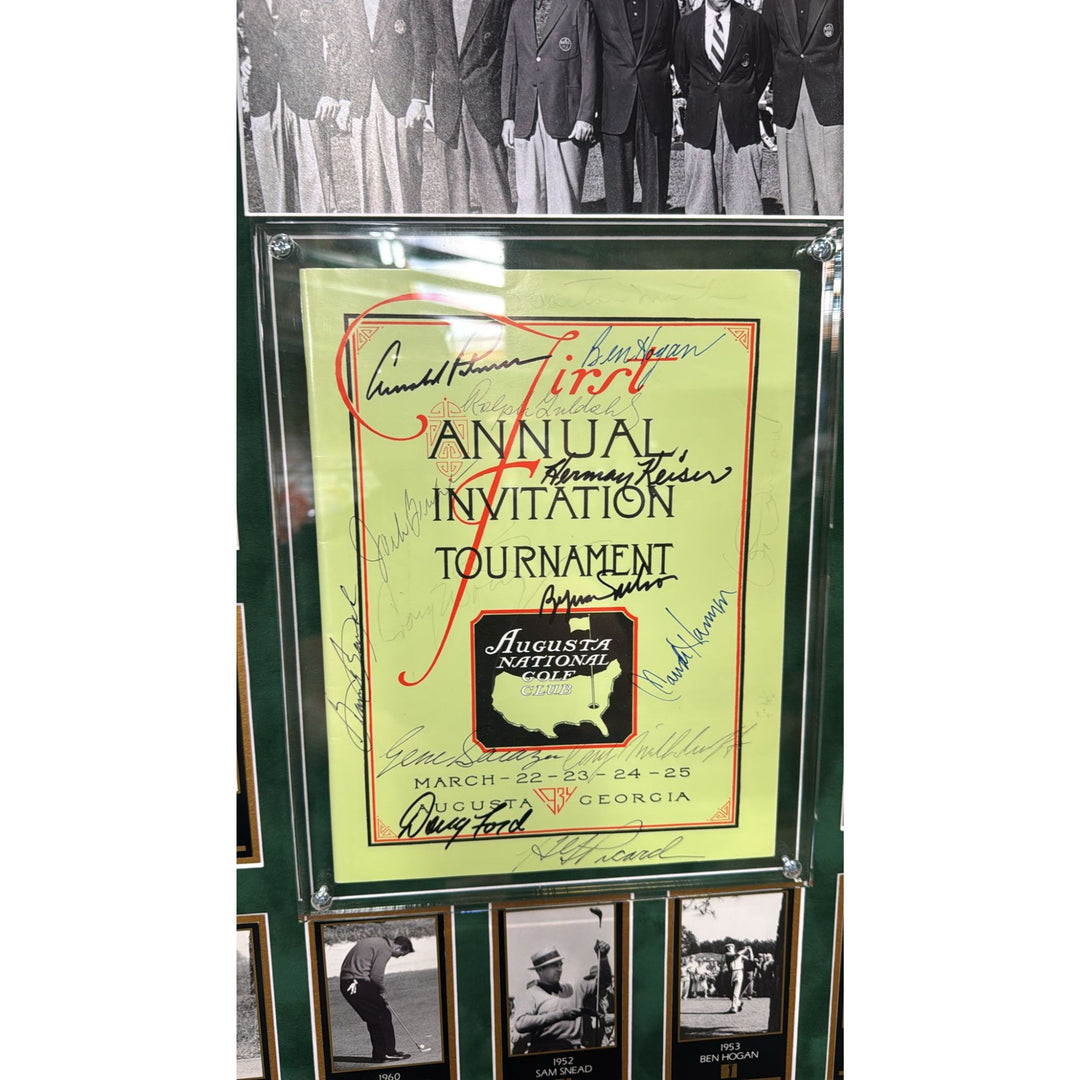 Arnold Plamer, Ben Hogan,  Sam Snead, 1934 1st MASTERS Program AUGUSTA NATIONAL GOLF CLUB signed by 13 Masters Champions