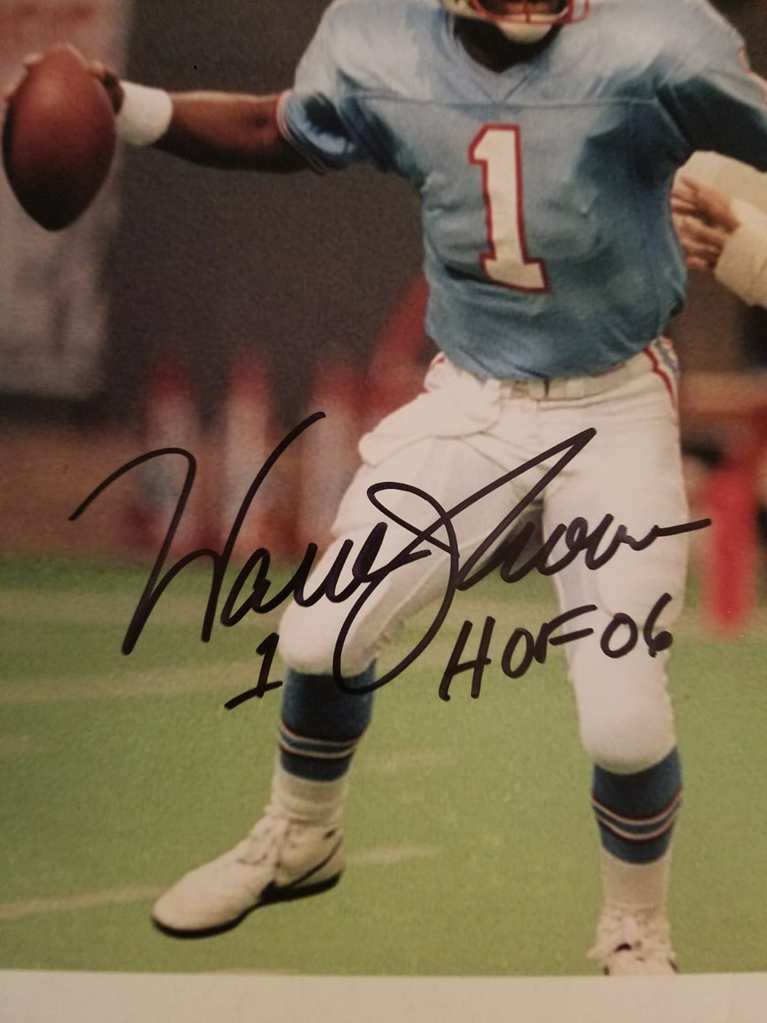 Warren Moon Houston Oilers 8x10 signed with proof