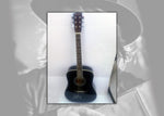 Load image into Gallery viewer, Waylon Jennings black acoustic guitar signed with proof
