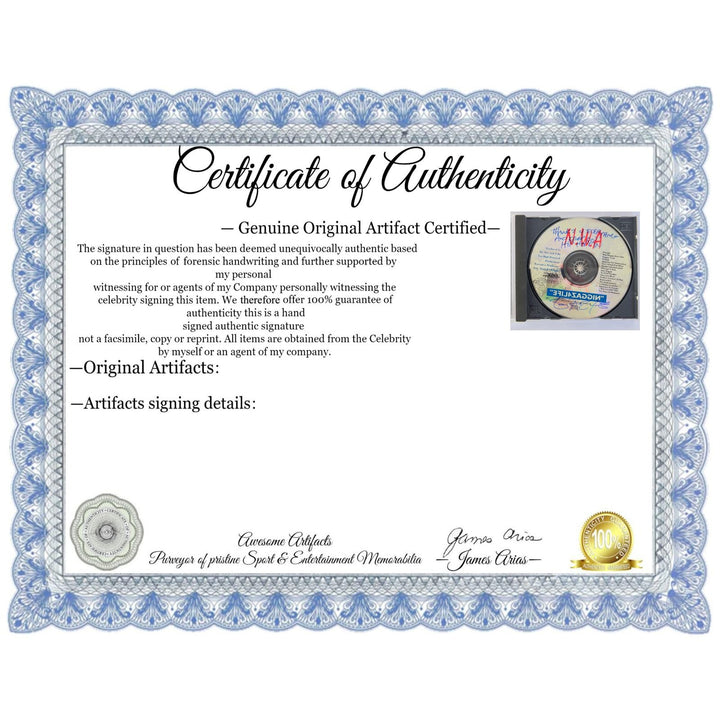 NWA "Niggaz4Life" Eric "Eazy - E" Wright CD jacket & and CD both signed with proof