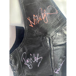 Load image into Gallery viewer, Pink Floyd David Gilmour, Roger Waters, Nick Mason and Richard Wright leather vest signed with proof
