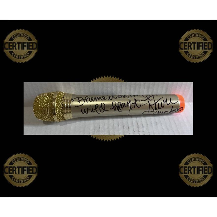 Stevie Nicks Fleetwood Mac microphone signed with proof.