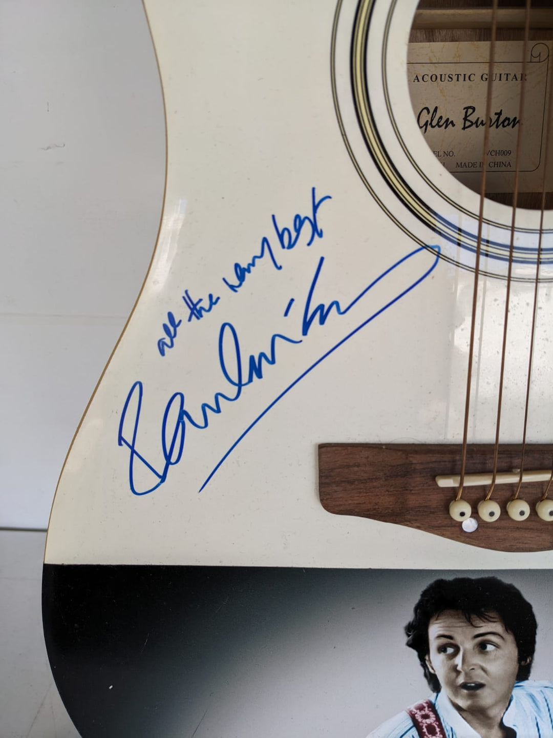 Paul McCartney Beatles one of a kind guitar signed with proof