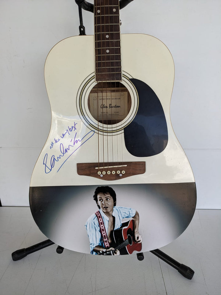 Paul McCartney Beatles one of a kind guitar signed with proof