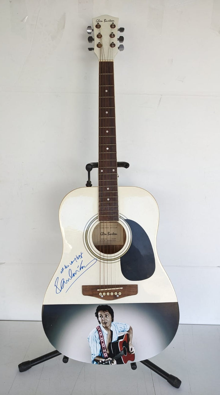 Paul McCartney Beatles one of a kind guitar signed with proof