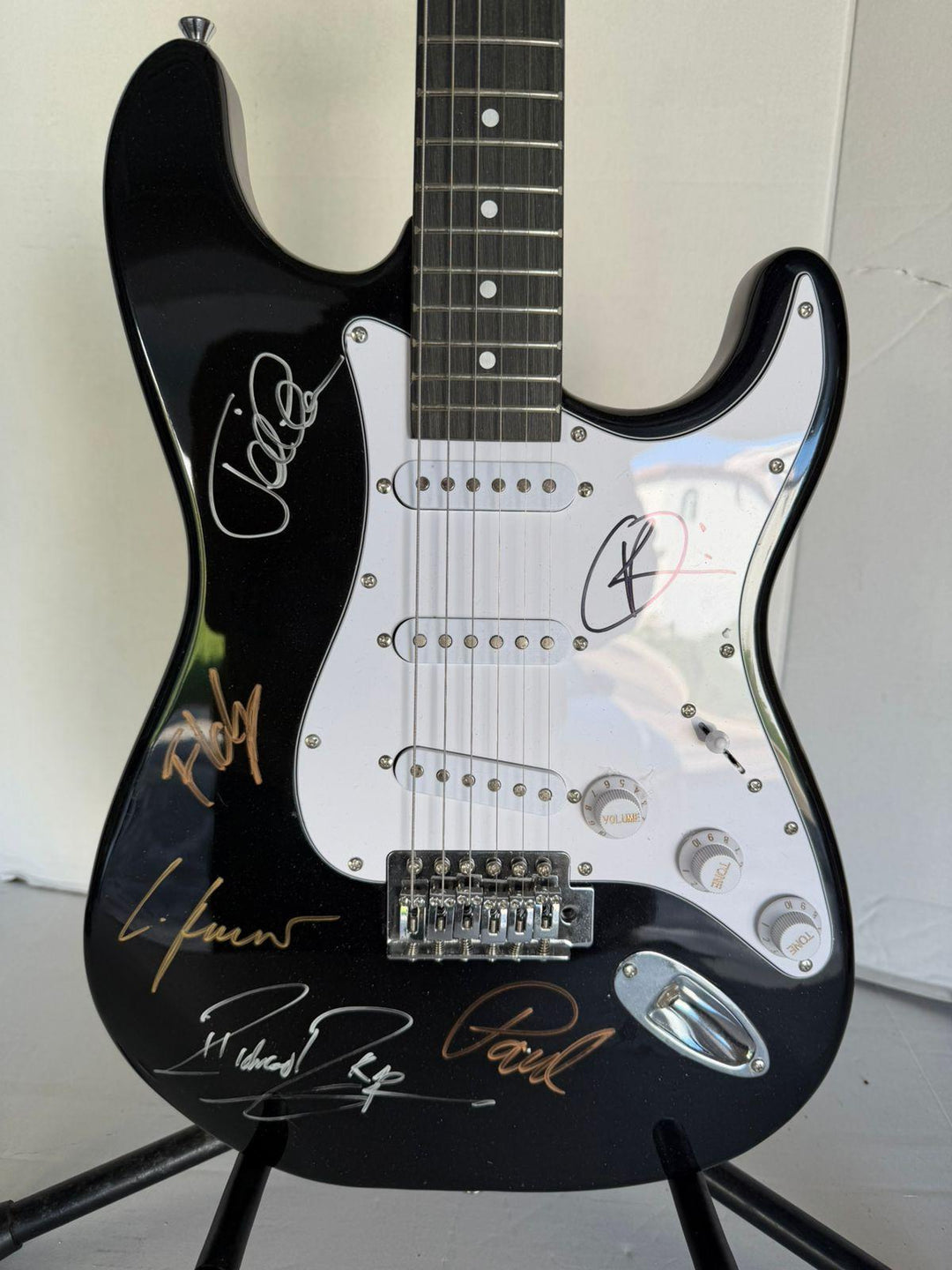 Rammstein full size Stratocaster electric guitar signed with proof