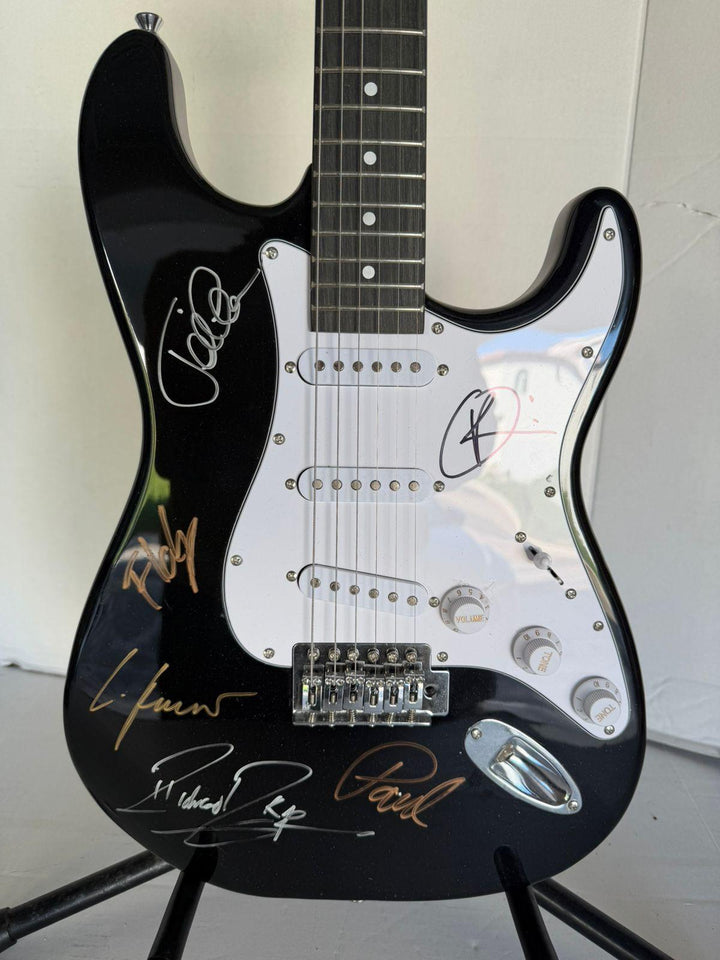 Rammstein full size Stratocaster electric guitar signed with proof