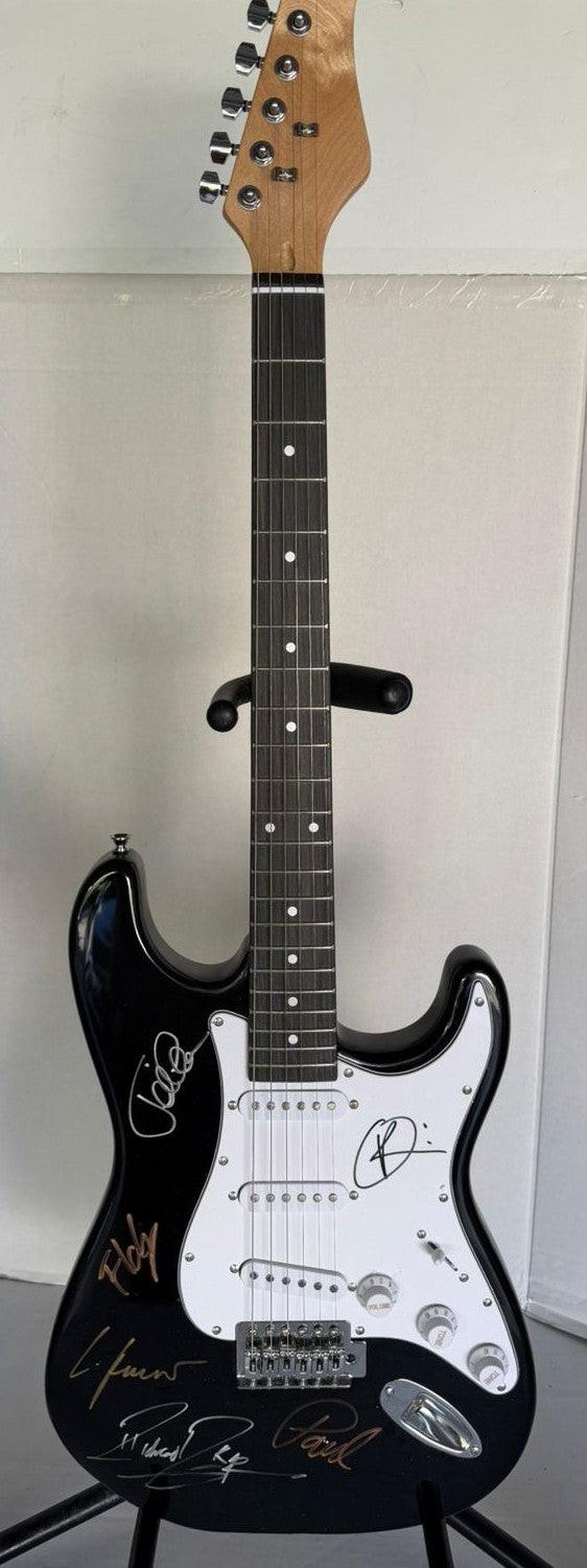 Rammstein full size Stratocaster electric guitar signed with proof