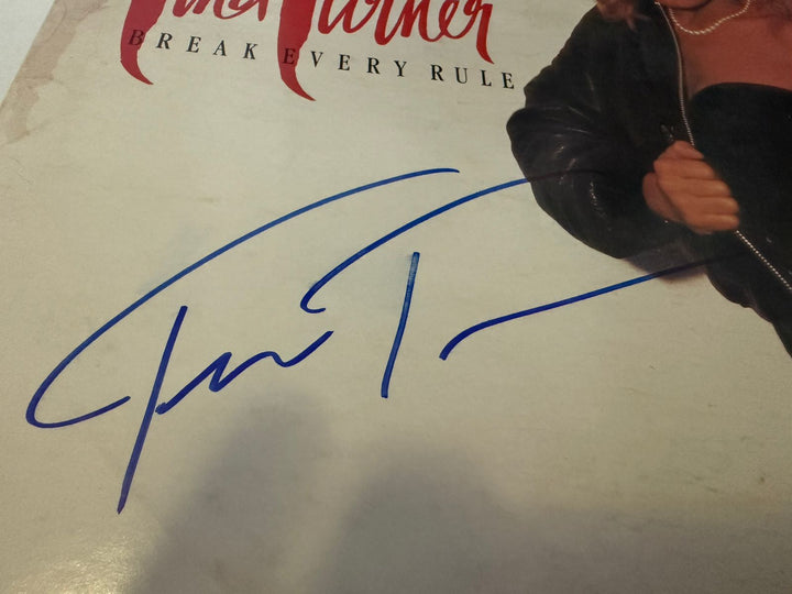 Tina Turner "Break Every Rule" original album LP signed with proof
