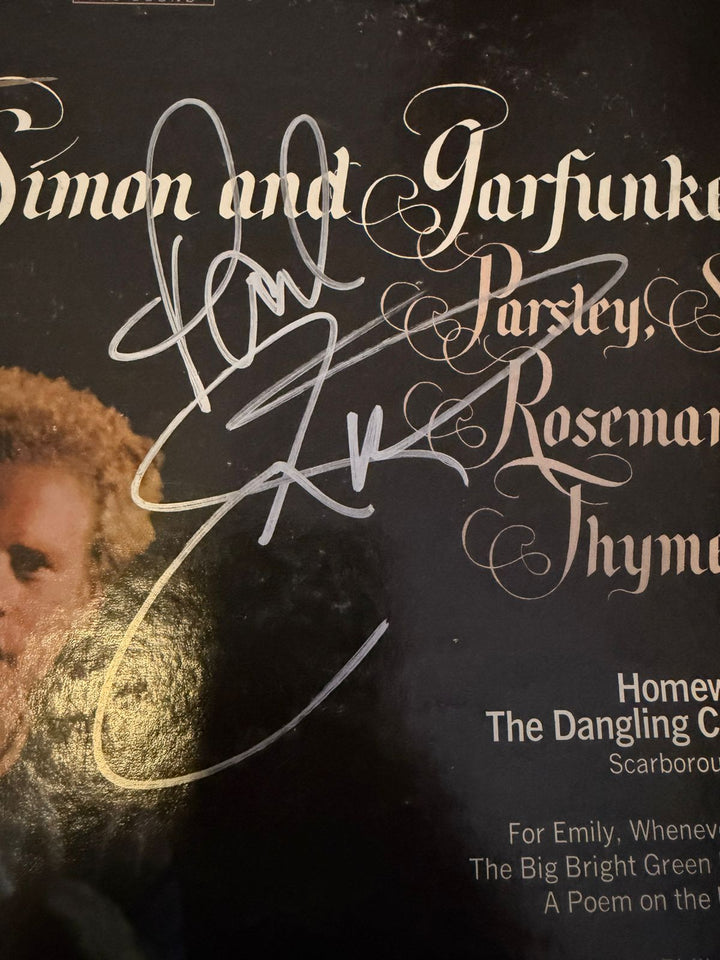 Paul Simon Art Garfunkel "Parsley Sage Rosemary and Thyme" original LP signed with proof