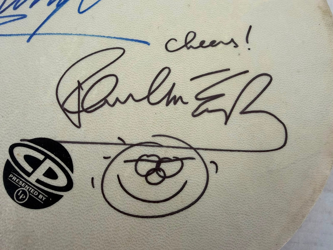 Paul McCartney and Ringo Starr of The Beatles 10-in tambourine signed with proof