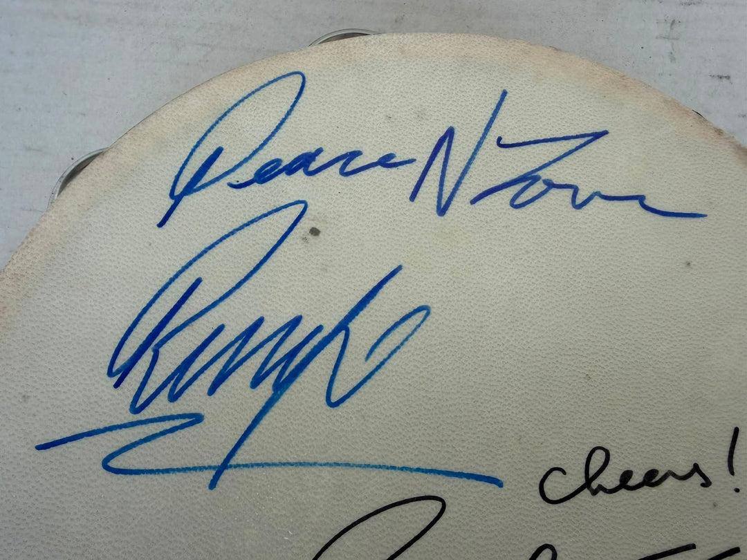 Paul McCartney and Ringo Starr of The Beatles 10-in tambourine signed with proof