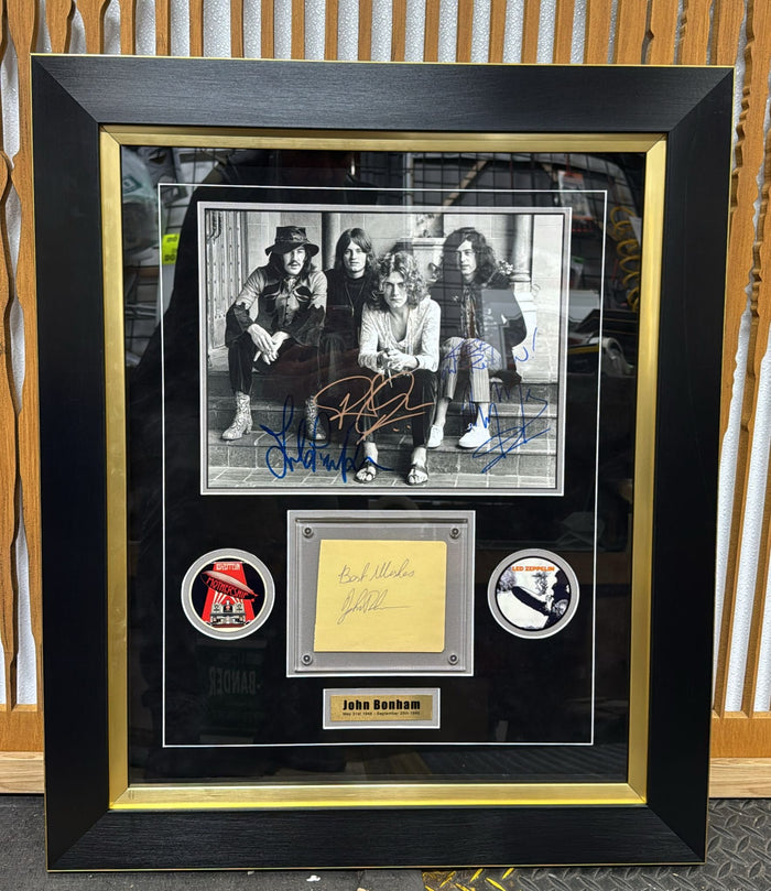 INVOICE AWESOME ARTIFACTS Jimmy Page John Paul Jones Robert Plant Led Zeppelin Frame