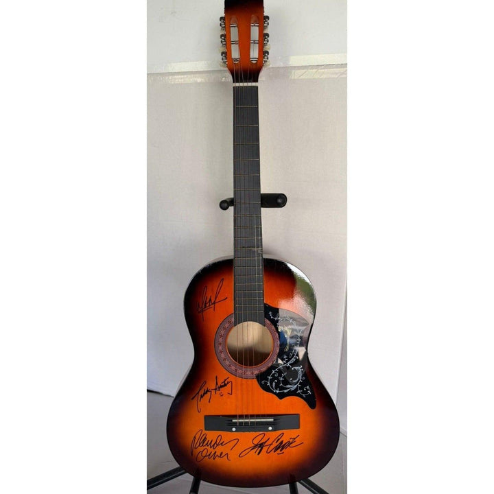 Alabama Teddy Gentry Randy Owen Jeff Cook Mark Herndon vintage acoustic guitar signed with proof