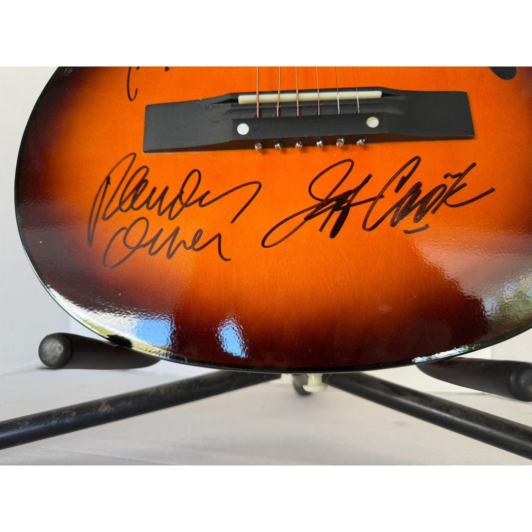 Alabama Teddy Gentry Randy Owen Jeff Cook Mark Herndon vintage acoustic guitar signed with proof