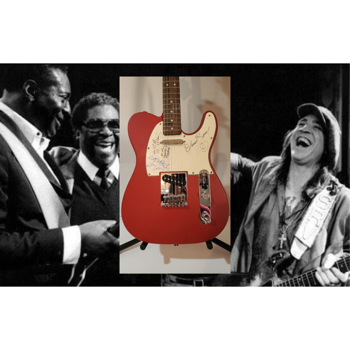Keith Richards (inscribed), Eric Clapton, & Chuck Berry authentic Fender telecaster full size electric guitar signed with proof
