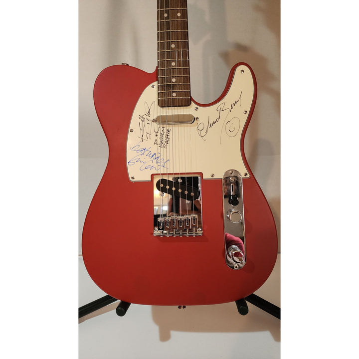 Keith Richards (inscribed), Eric Clapton, & Chuck Berry authentic Fender telecaster full size electric guitar signed with proof