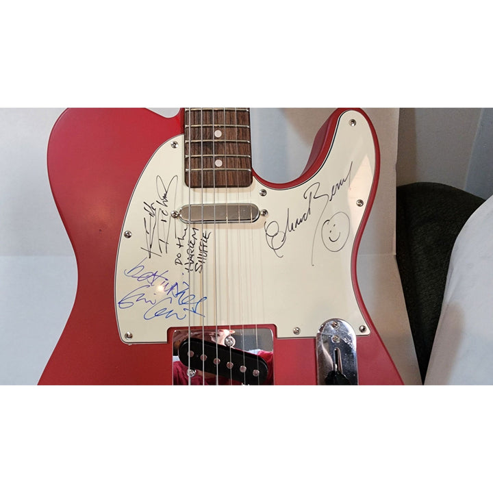 Keith Richards (inscribed), Eric Clapton, & Chuck Berry authentic Fender telecaster full size electric guitar signed with proof