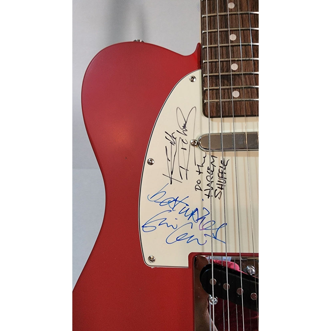 Keith Richards (inscribed), Eric Clapton, & Chuck Berry authentic Fender telecaster full size electric guitar signed with proof