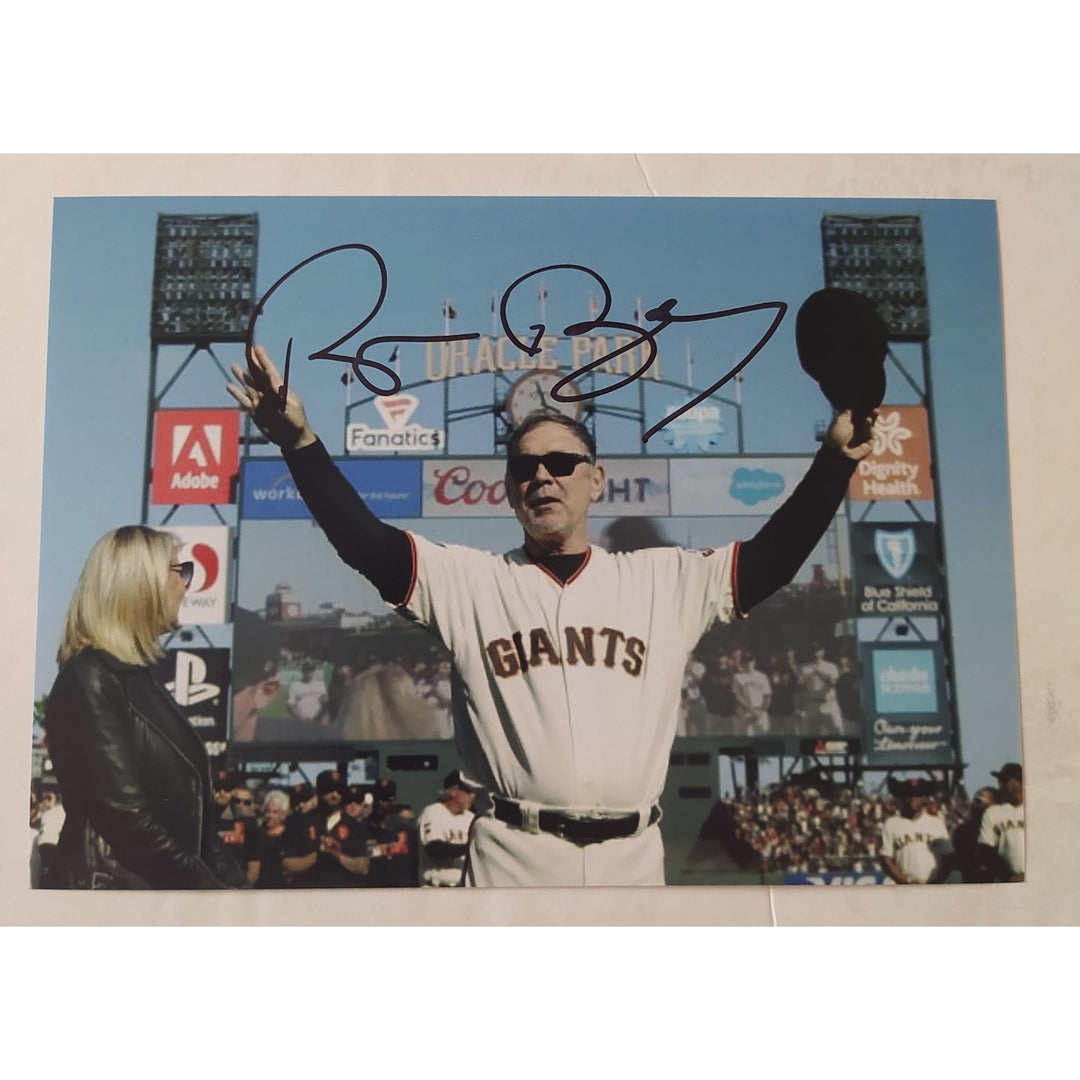 Bruce Bochy, San Francisco, Giants, World Series, champions, 5x7 photos, signed