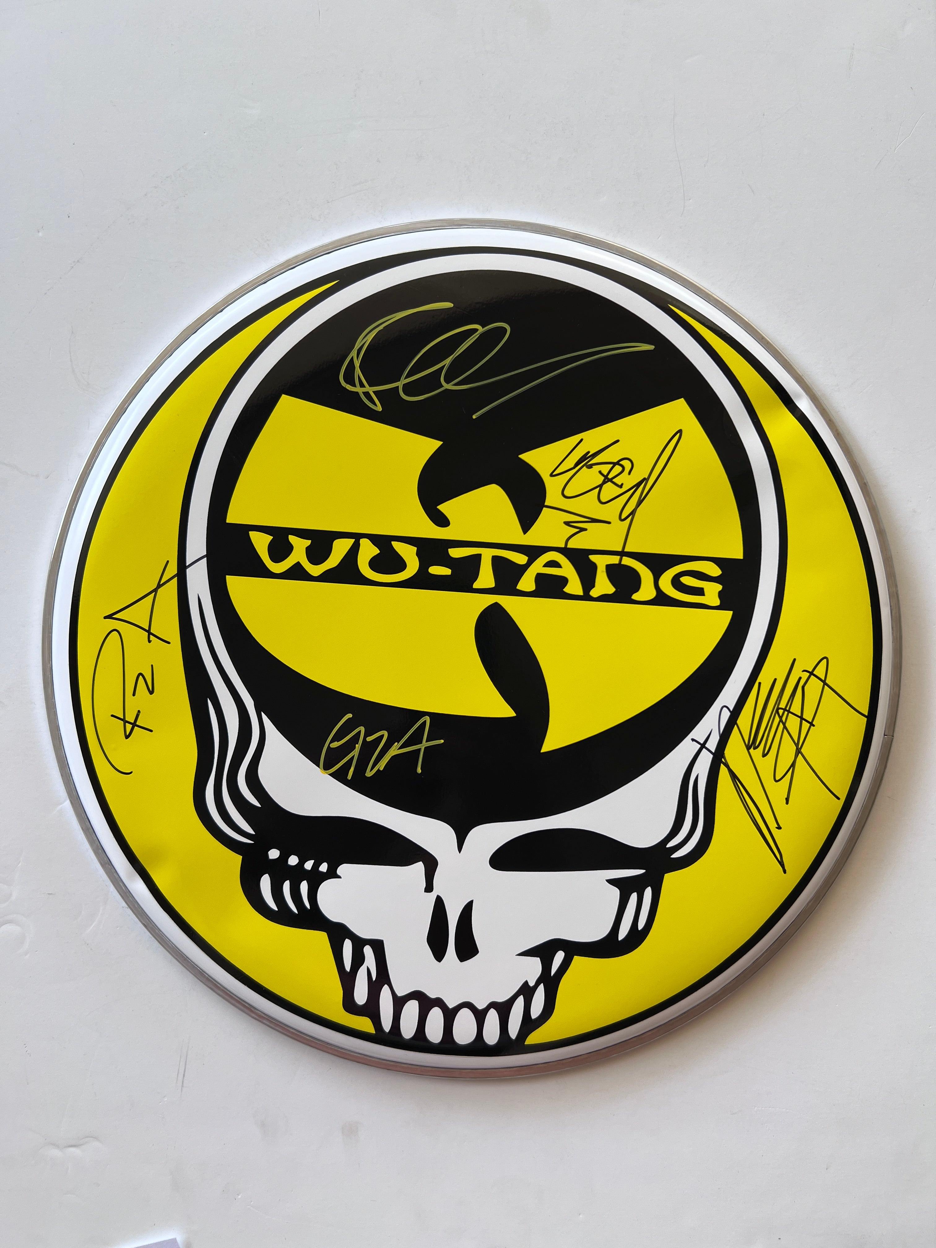 Wu-Tang one-of-a-kind drumhead signed with proof