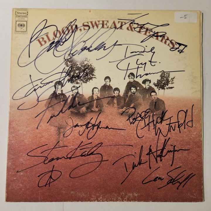 Blood Sweat and Tears original LP signed.