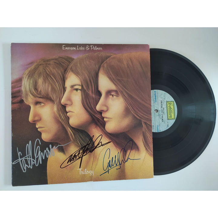 Emerson Lake and Palmer Trilogy original LP signed with proof