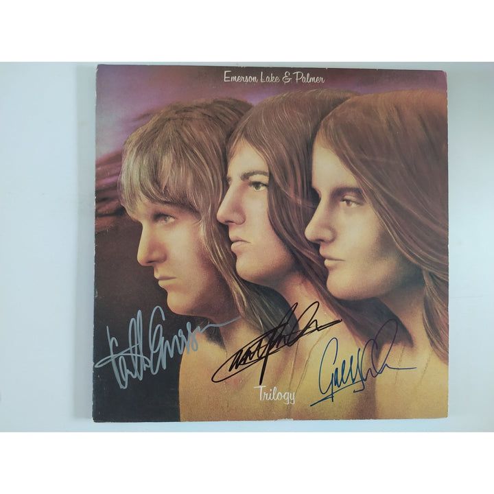 Emerson Lake and Palmer Trilogy original LP signed with proof