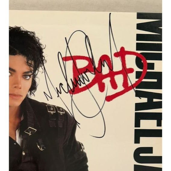 Michael Jackson "Bad" original LP signed with proof..