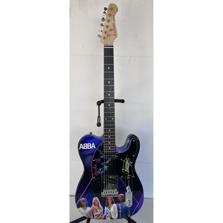 ABBA Agnetha Fältskog Anni-Frid Lyngstad Björn Ulvaeus Benny Andersson "One of a Kind" telecaster full size electric guitar signed.