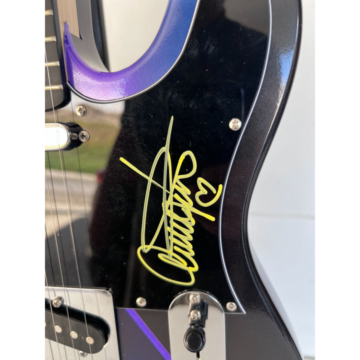 ABBA Agnetha Fältskog Anni-Frid Lyngstad Björn Ulvaeus Benny Andersson "One of a Kind" telecaster full size electric guitar signed.