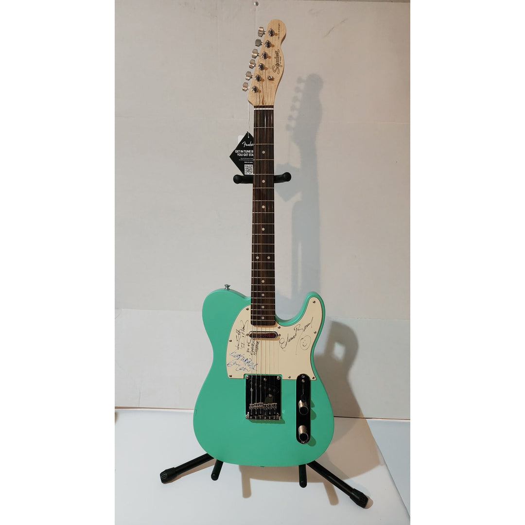 Keith Richards (inscribed), Eric Clapton, & Chuck Berry authentic Fender telecaster full size electric guitar signed with proof