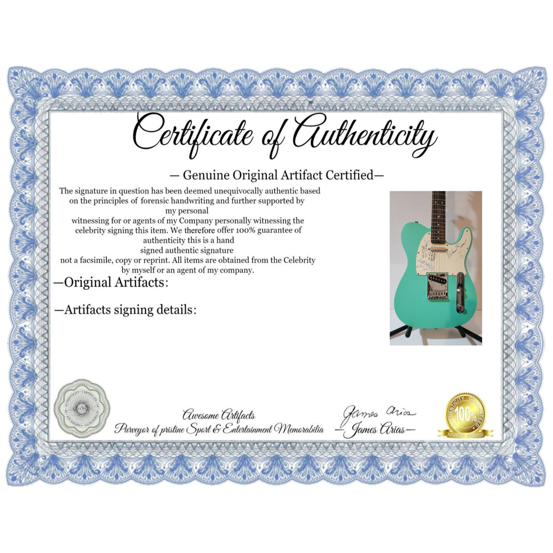 Keith Richards (inscribed), Eric Clapton, & Chuck Berry authentic Fender telecaster full size electric guitar signed with proof