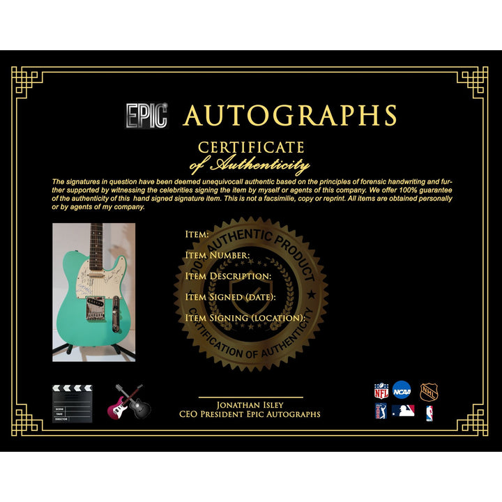 Keith Richards (inscribed), Eric Clapton, & Chuck Berry authentic Fender telecaster full size electric guitar signed with proof