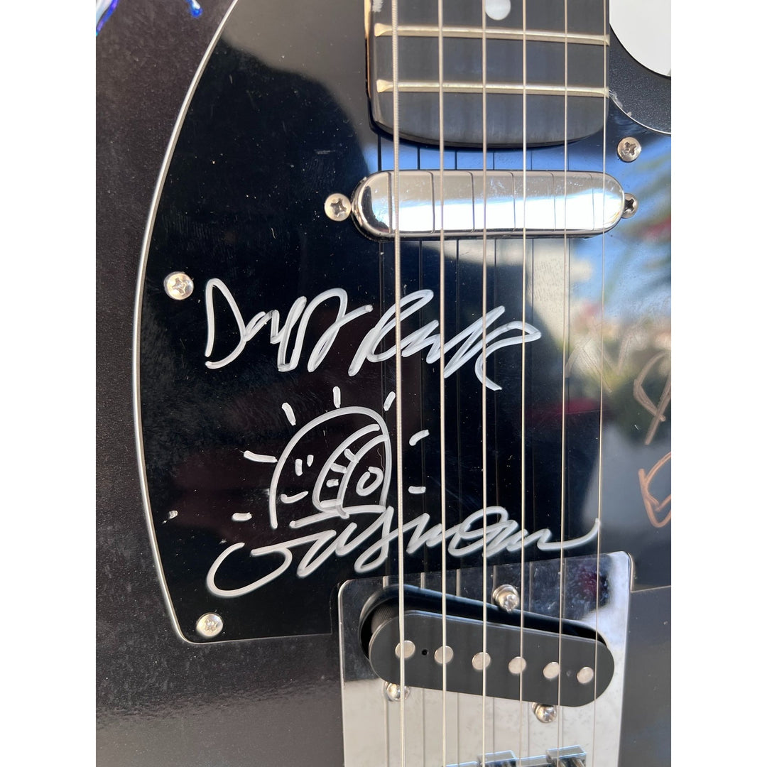 Daft Punk (Thomas Bangalter & Guy Manuel de Homem-Christo) signed with sketch on "One of a Kind" telecaster full size electric guitar.