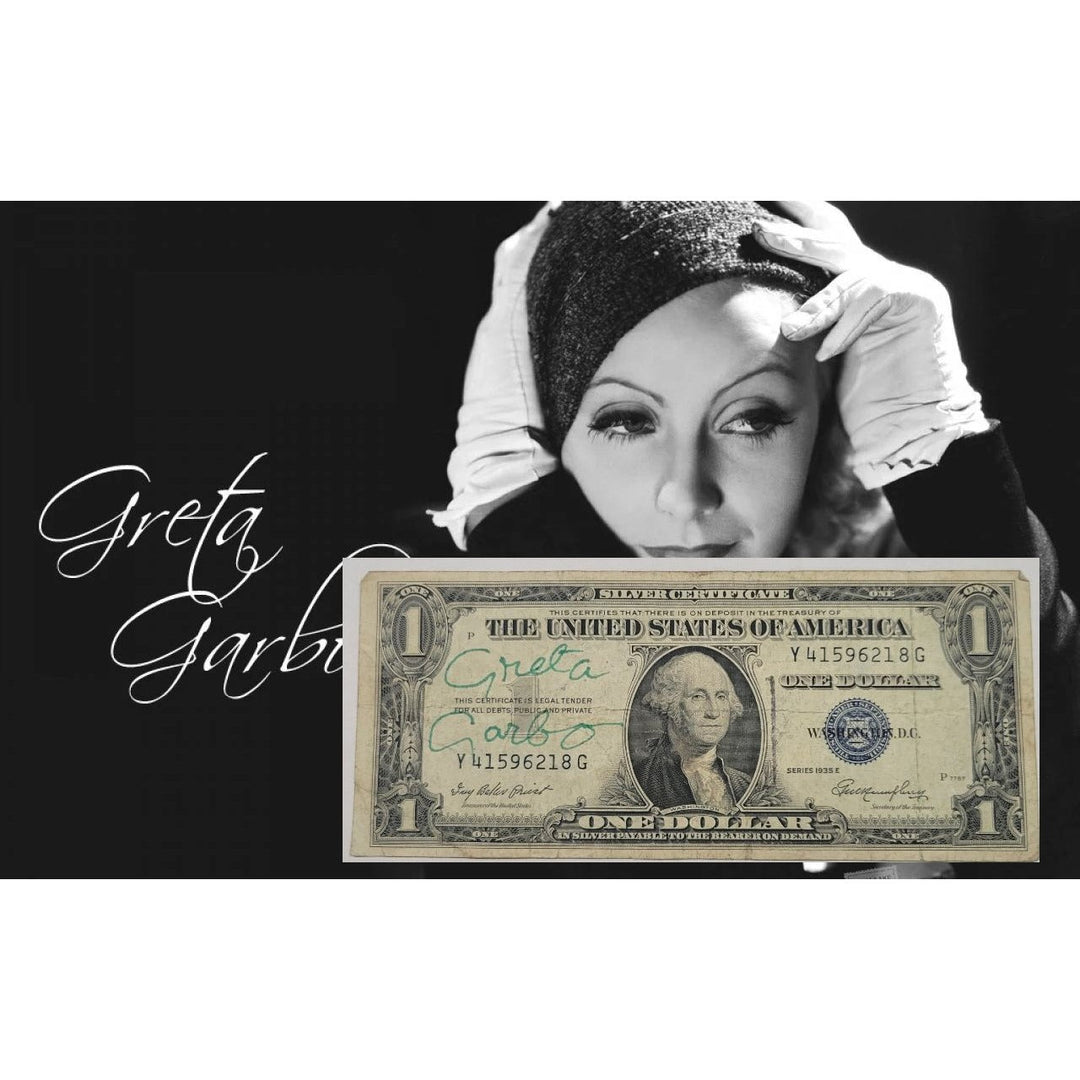 Greta Garbo 1939 US Silver certificate dollar bill Awesome Artifacts
