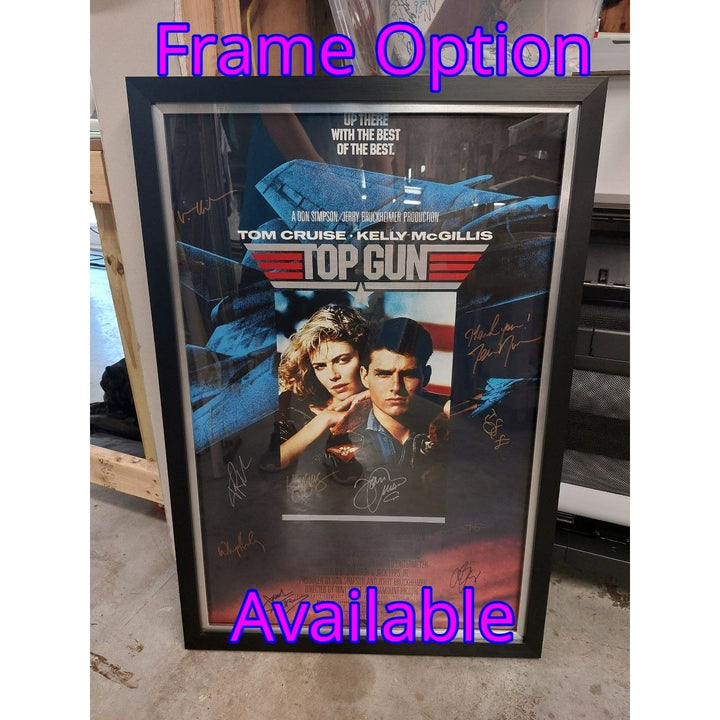 Top Gun Tom Cruise, Kelly McGillis, Val Kilmer, Kenny Loggins, Terri Nunn signed 24x36 original poster with proof