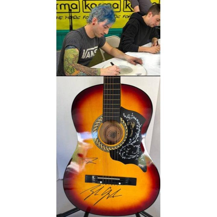 21 PILOTS Tyler Joseph Joshua Dun vintage acoustic guitar signed with proof