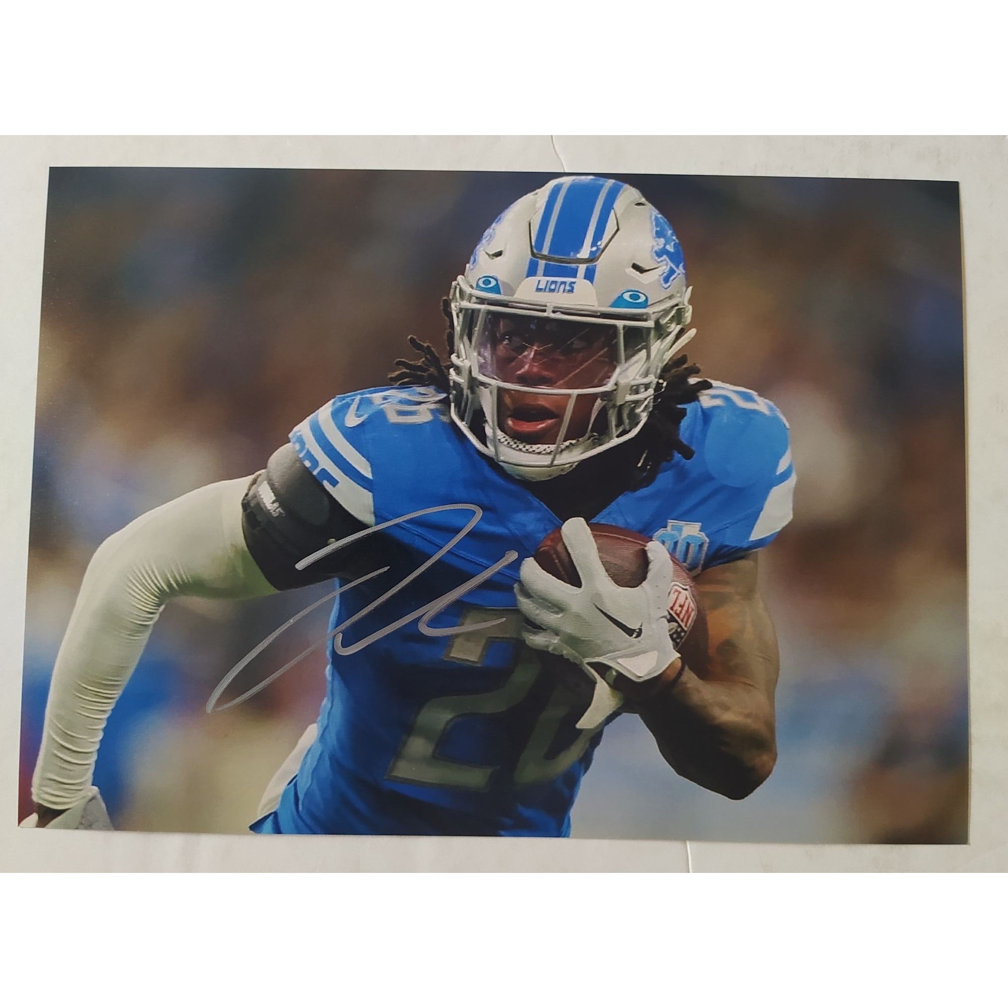 Jahmyr Gibbs, Detroit, Lions, 5x7 photo, signed, with proof