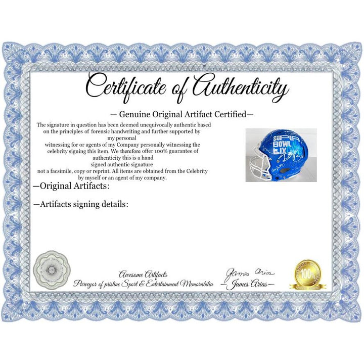 Super Bowl LIX 2025 Philadelphia Eagles pro game model helmet team signed with 40 plus signatures & signing proof .