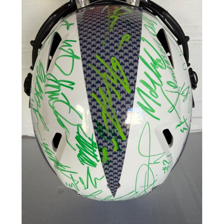 Seattle Seahawks pro model helmet 2025 team signed with proof (40 plus signatures)