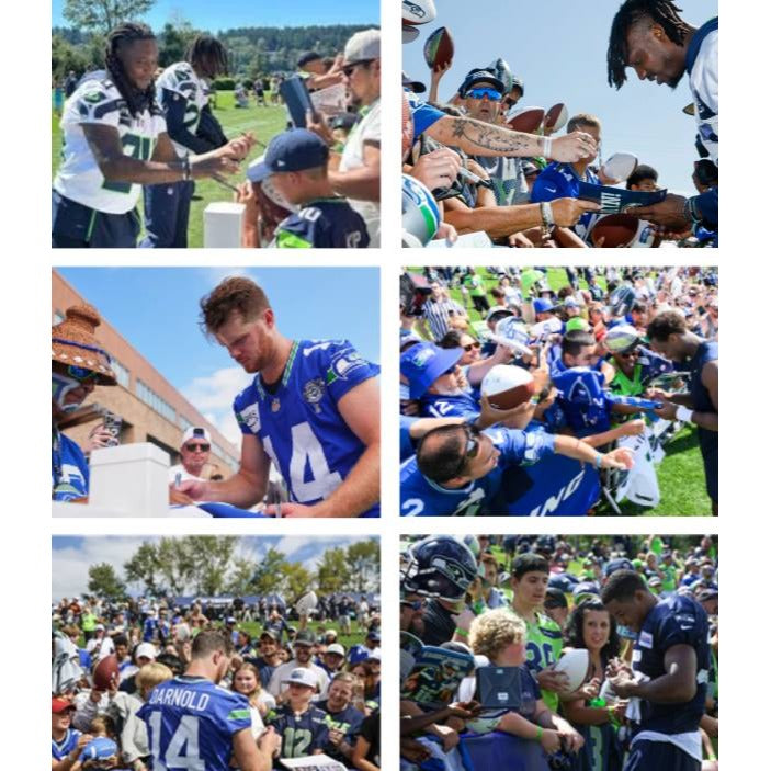 Seattle Seahawks pro model helmet 2025 team signed with proof (40 plus signatures)