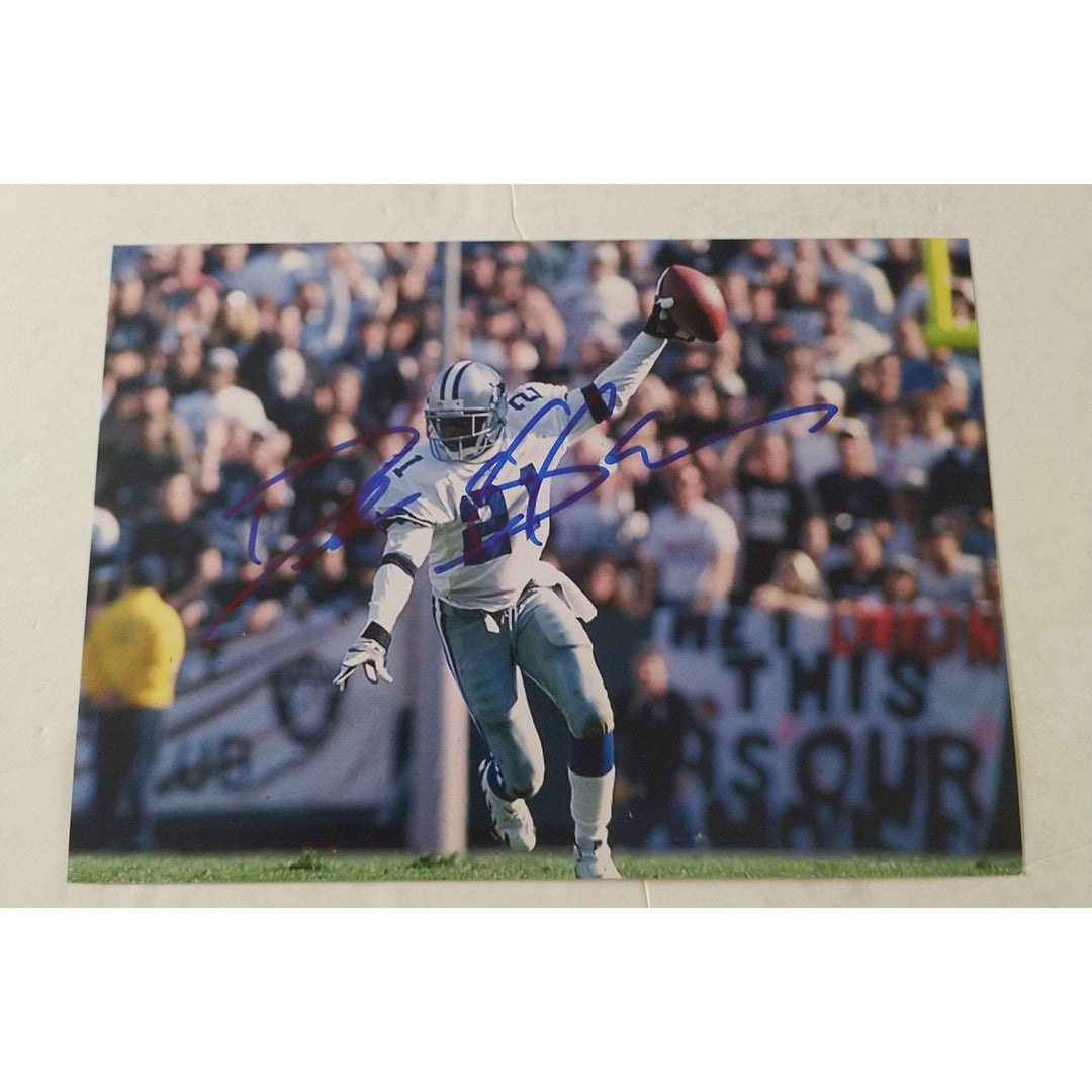 Deion Sanders, Dallas Cowboys, Dynasty, signed, 5x7 photo, with proof