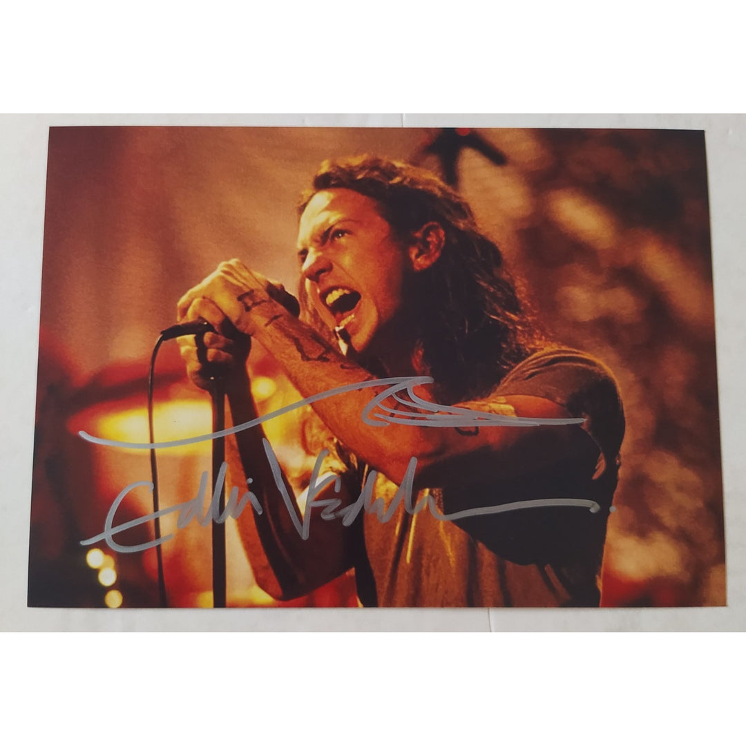 Eddie Vedder, Pearl Jam, 5x7, photo, signed, with proof