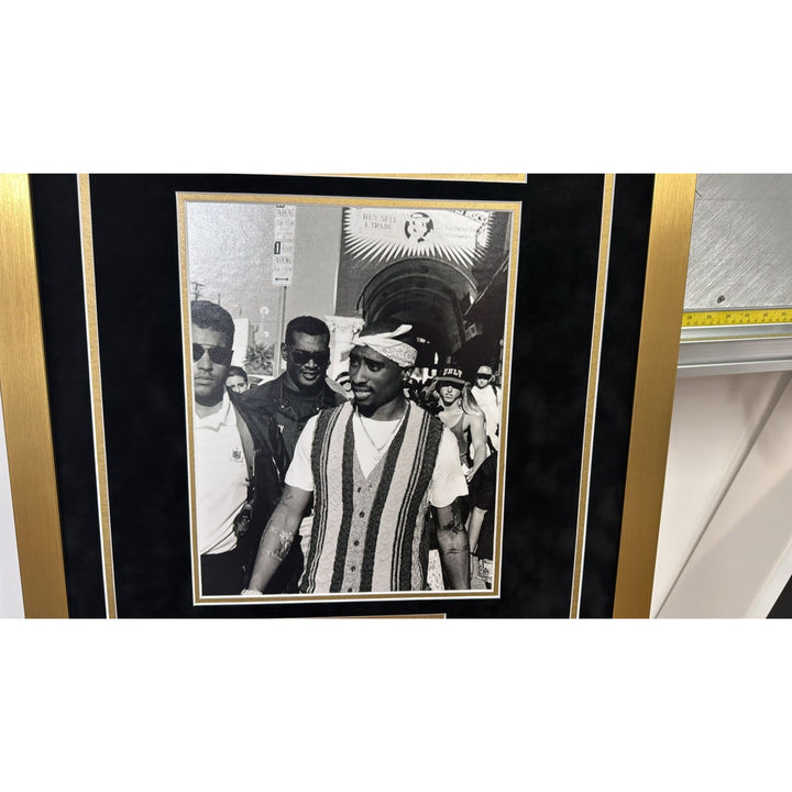 Tupac Shakur 4x5 autograph book page signed with proof & museum quality frame